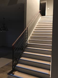 Contemporary iron rails — finished install