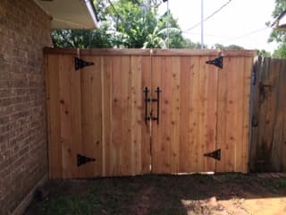 Custom cedar gate
